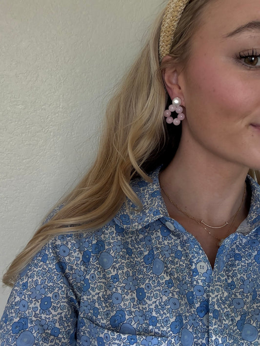 The Bonbon Earring in Pink