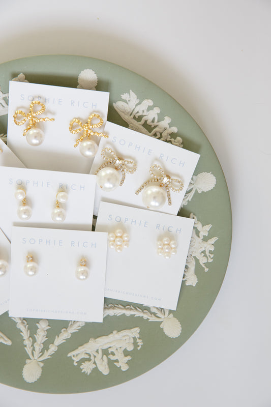 Classic Bows with Pearl Drop