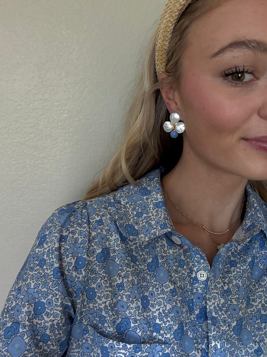 The Mini Charlotte Earrings in Periwinkle