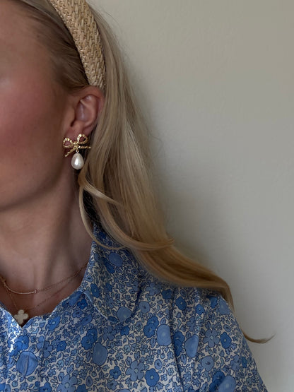 Classic Bows with Pearl Drop