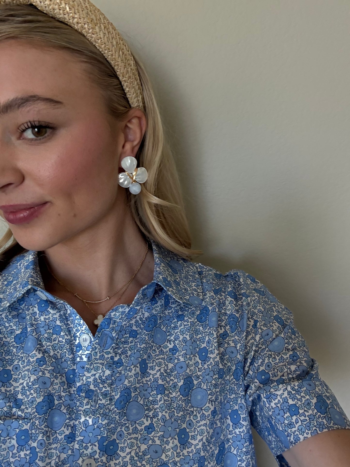 The Charlotte Earrings in Sky Blue
