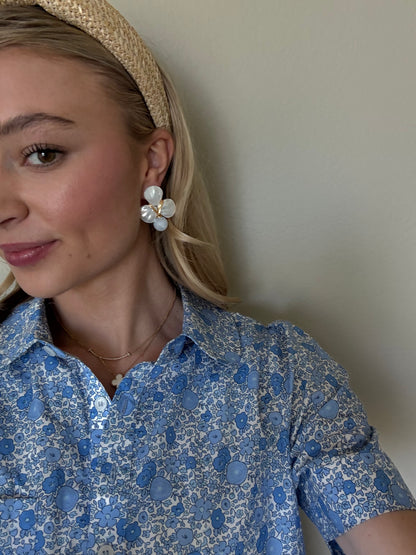 The Charlotte Earrings in Sky Blue