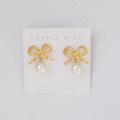 Classic Bows with Pearl Drop